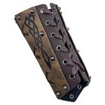 Medieval Faux Leather Arm Bracers and Gauntlets