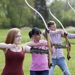 TOPARCHERY 12" Camouflage Leather Arm Guard