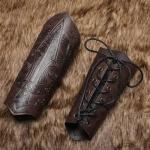 Viking Leather Bracers for Archery and Costumes