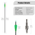 NorthSpoor 14 Pack Carbon Arrows for Recurve Bows