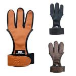 Cow Leather Three Finger Archery Shooting Glove