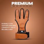 Cow Leather Three Finger Archery Shooting Glove