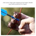 3-Finger Leather Archery Glove with Adjustable Strap