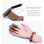 3-Finger Leather Archery Glove with Adjustable Strap