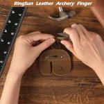 Ringsun Leather Archery Finger Tab for Right Hand