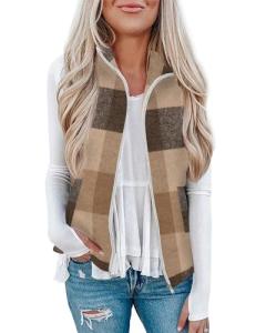 Rapbin Women's Zip-Up Outdoor Vest with Pockets