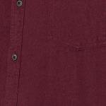 Men's Burgundy Flannel Shirt with Pockets
