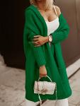 Aoysky Women's Oversized Hooded Green Cardigan Sweater