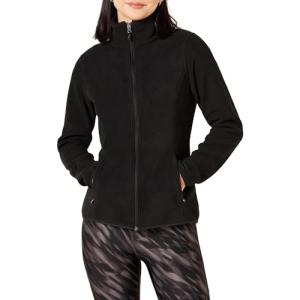 Amazon Essentials Women's Full-Zip Fleece Jacket, Black