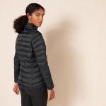 Lightweight Packable Black Puffer Jacket for Women