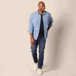 Men's Black Long Sleeve Henley Shirt, Regular Fit