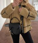 Trendy Women's Faux Fur Moto Jacket