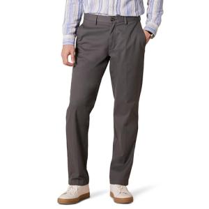 Men's Charcoal Straight-Fit Wrinkle-Resistant Chino Pants