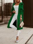 Aoysky Women's Oversized Hooded Green Cardigan Sweater