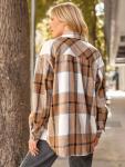 Womens Plaid Flannel Shacket - Trendy Fall Style