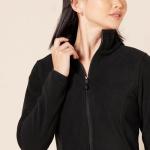 Amazon Essentials Women's Full-Zip Fleece Jacket, Black