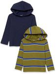 Boys' Lightweight Hooded T-Shirt Pack - Navy/Green
