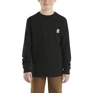 Carhartt Kids Long Sleeve Pocket T-Shirt, Black