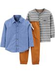 Baby Boys' Chambray 3-Piece Playwear Set, 5T