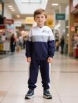 Boys' Blue Hoodie and Sweatpants Outfit Set