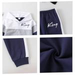 Boys' Blue Hoodie and Sweatpants Outfit Set