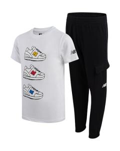 New Balance Boys 2-Piece Graphic Tee and Joggers