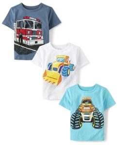Toddler Boys' Vehicle Graphic T-Shirt 3-Pack