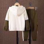 Color Block Hoodie and Pants Set for Boys