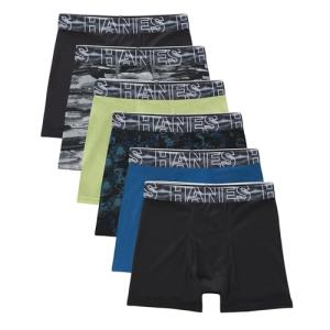 Hanes Boys' X-Temp Mesh Boxer Briefs 6-Pack