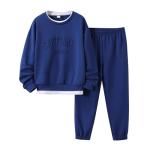 Voxikidio Boys 3D Letter Print Sweatshirt & Sweatpants