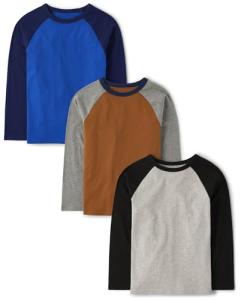 Kids' Long Sleeve Knit Shirts 3-Pack - Multi Color