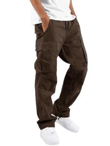Men's Brown Cargo Pants for Casual Hiking
