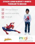 Spider-Man Toddler Boys Long Sleeve T-Shirts 2 Pack