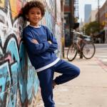 Voxikidio Boys 3D Letter Print Sweatshirt & Sweatpants