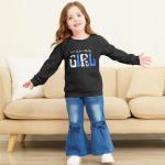 Toddler Girl Sweatshirt & Flare Jeans Outfit Set