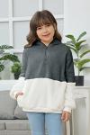 Girls Fuzzy Fleece Hoodie Sweatshirt with Pockets