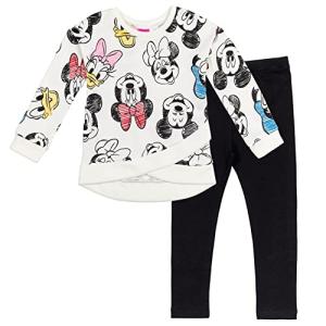 Minnie Mouse Girls Crossover Fleece Sweatshirt & Leggings