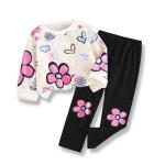 Girls Fall Floral Sweatshirt & Pants Set, Size 6