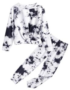 Arshiner Girls Tie Dye Outfit Set for Ages 9-10