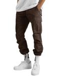 Men's Brown Cargo Pants for Casual Hiking