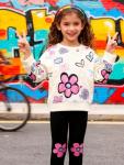 Girls Fall Floral Sweatshirt & Pants Set, Size 6