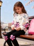 Girls Fall Floral Sweatshirt & Pants Set, Size 6