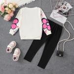 Girls Fall Floral Sweatshirt & Pants Set, Size 6