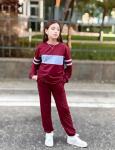 Arshiner Girls' Color Block Sweatshirt and Pants Set