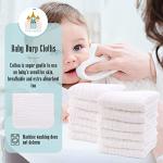 Cute Castle 12 Pack Soft Cotton Baby Burp Cloths