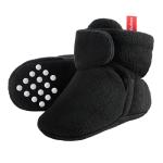 Bufims Cozy Fleece Baby Booties, Black