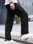 Comdecevis Men's Black Cargo Joggers with Pockets