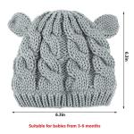 Warm Knitted Beanie Hat and Gloves Set for Babies