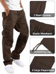 Men's Brown Cargo Pants for Casual Hiking