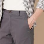 Men's Slim-Fit Charcoal Chino Pants, 34W x 32L